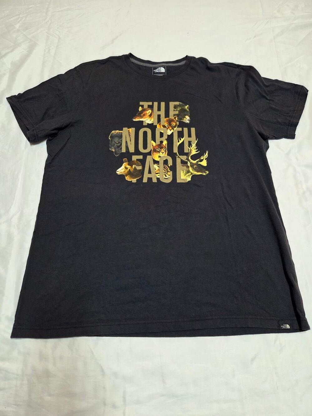 The North Face Black Graphic Logo Tee - Animal Print